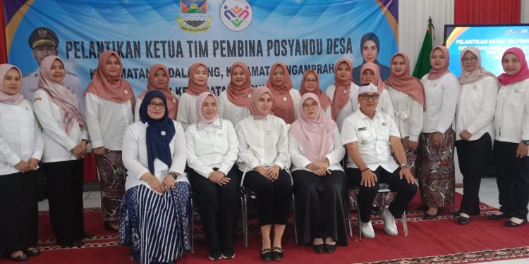 Syahnaz Sadiqah Lantik Ketua Tim Pembina Posyandu Desa